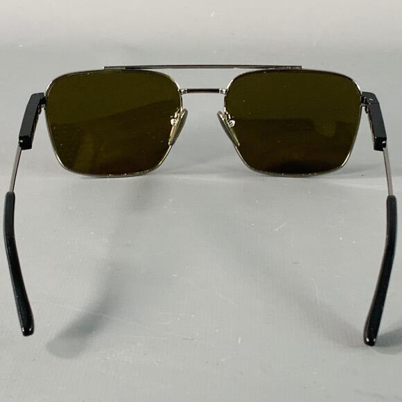 PRADA Silver Black Metal Pilot Sunglasses - Picture 3 of 10